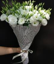 Bouquet from Eustoma Fluffy Cloud