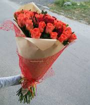 51 roses - Bouquet "Love and Carrots"