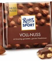 Chocolate Ritter Sport nut and milk