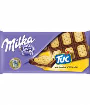 Шоколад Milka із солоним крекером Tuc